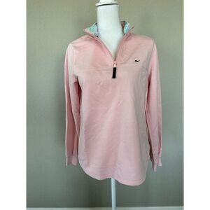 Women’s Vineyard Vines Pink Quarter-Zip Sweatshirt